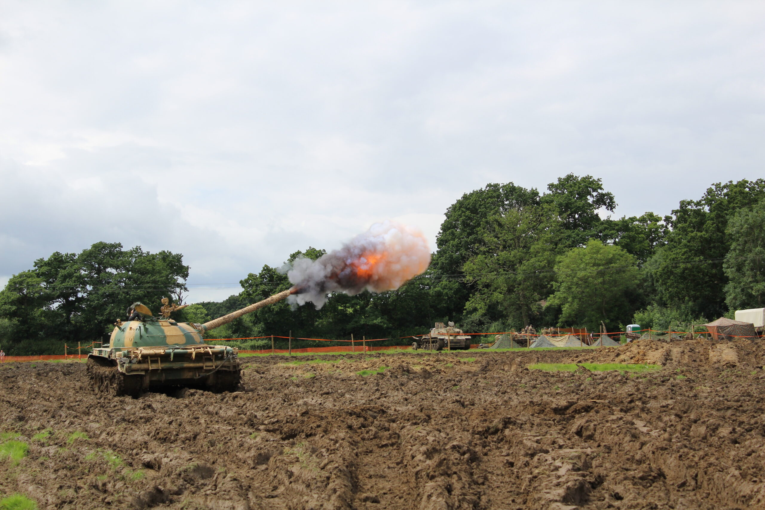 Tank Firing in Field